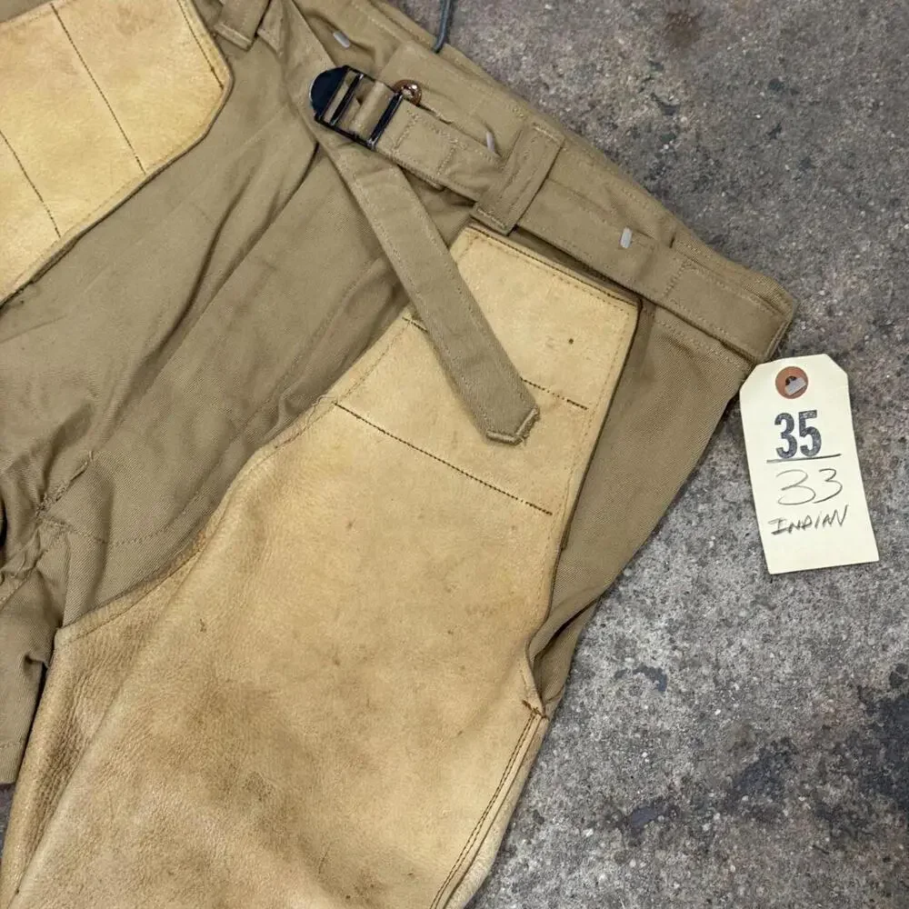 Vintage 1940s 50s Genuine Suede Western Film Costume Chap Trousers - Picture 3 of 5